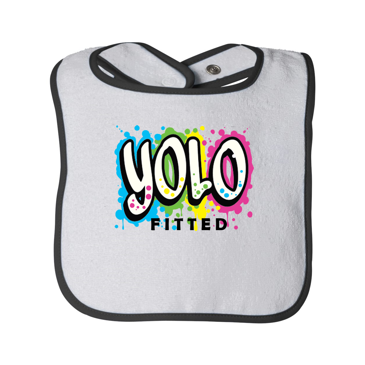 YOLO FITTED GRAFFITTI BABY BIB - Yolofitted