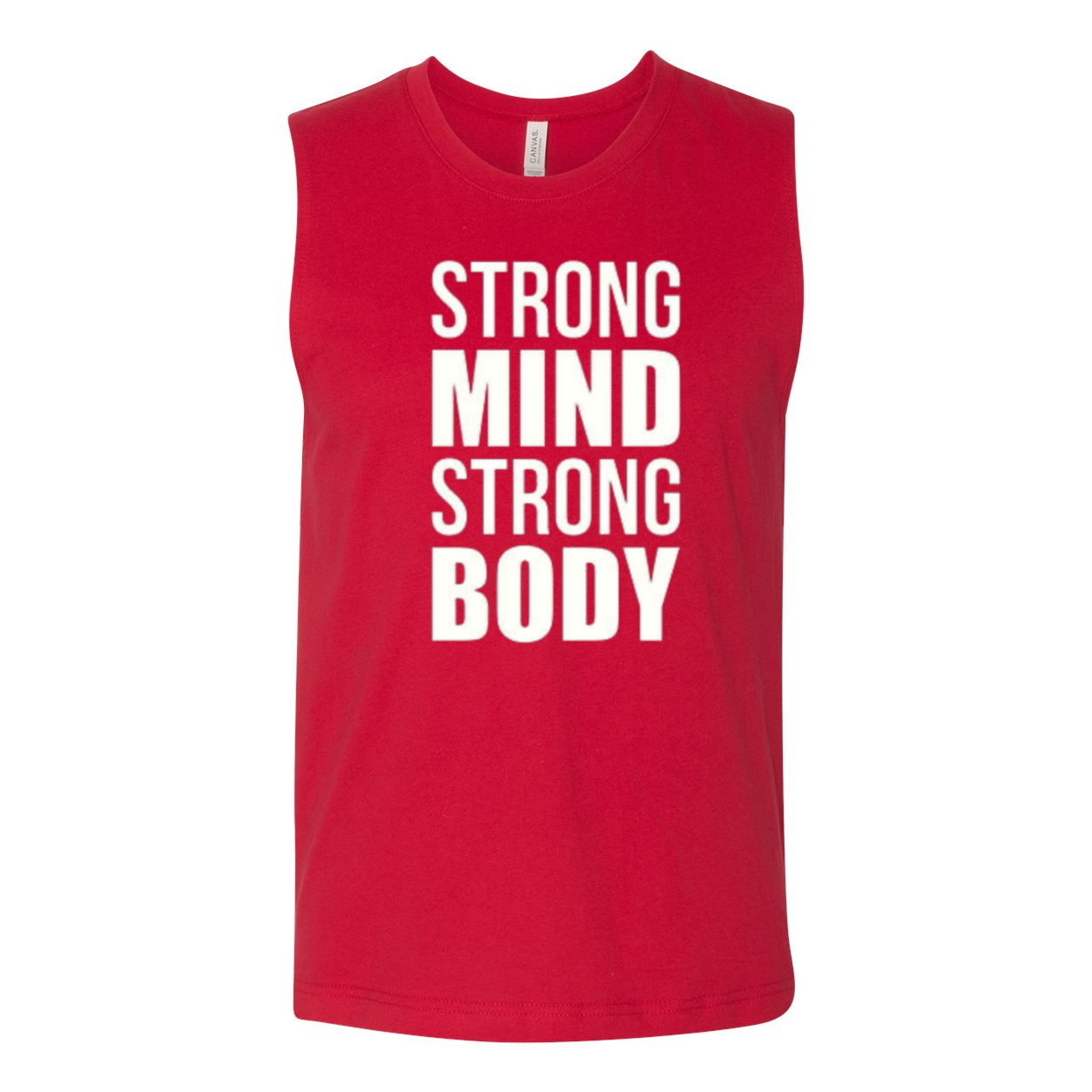 YOLO FITTED STRONG MIND STRONG BODY MEN'S MUSCLE TANK - Yolofitted