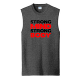 YOLO FITTED STRONG MIND, STRONG BODY MEN'S SLEEVELESS MUSCLE TANK - Yolofitted
