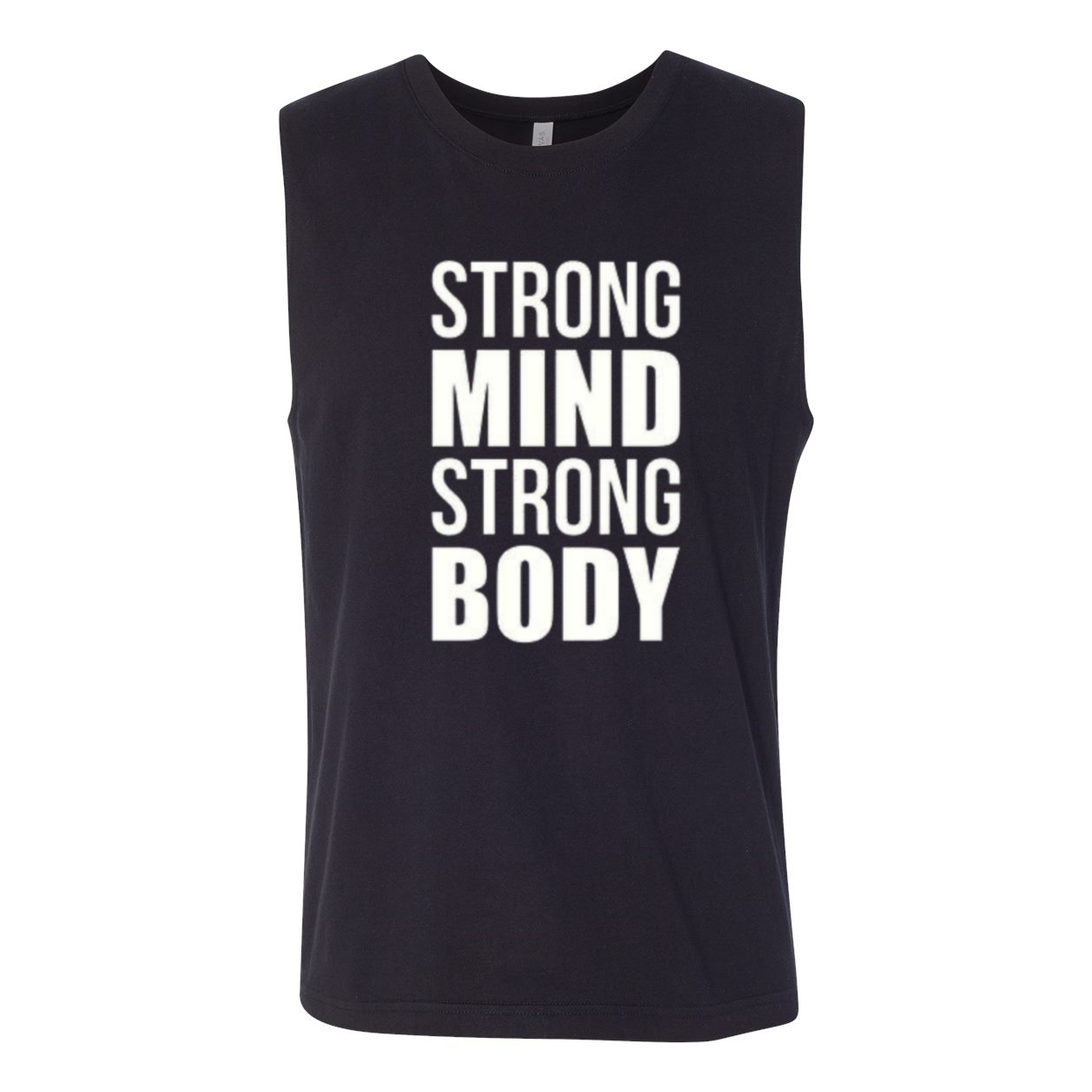 YOLO FITTED STRONG MIND STRONG BODY MEN'S MUSCLE TANK - Yolofitted