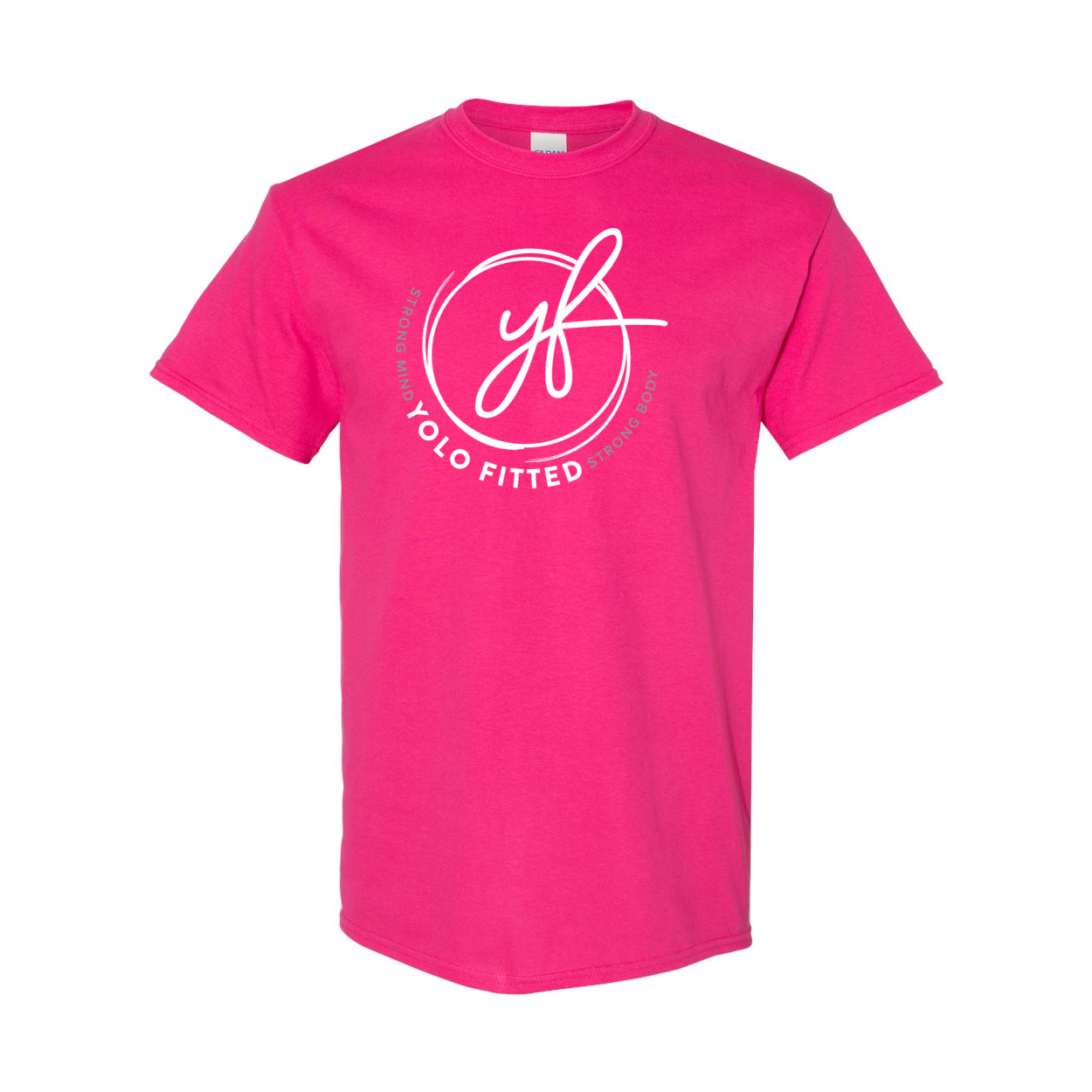 YOLO FITTED "SIGNATURE LOGO" TEE- WHITE INK