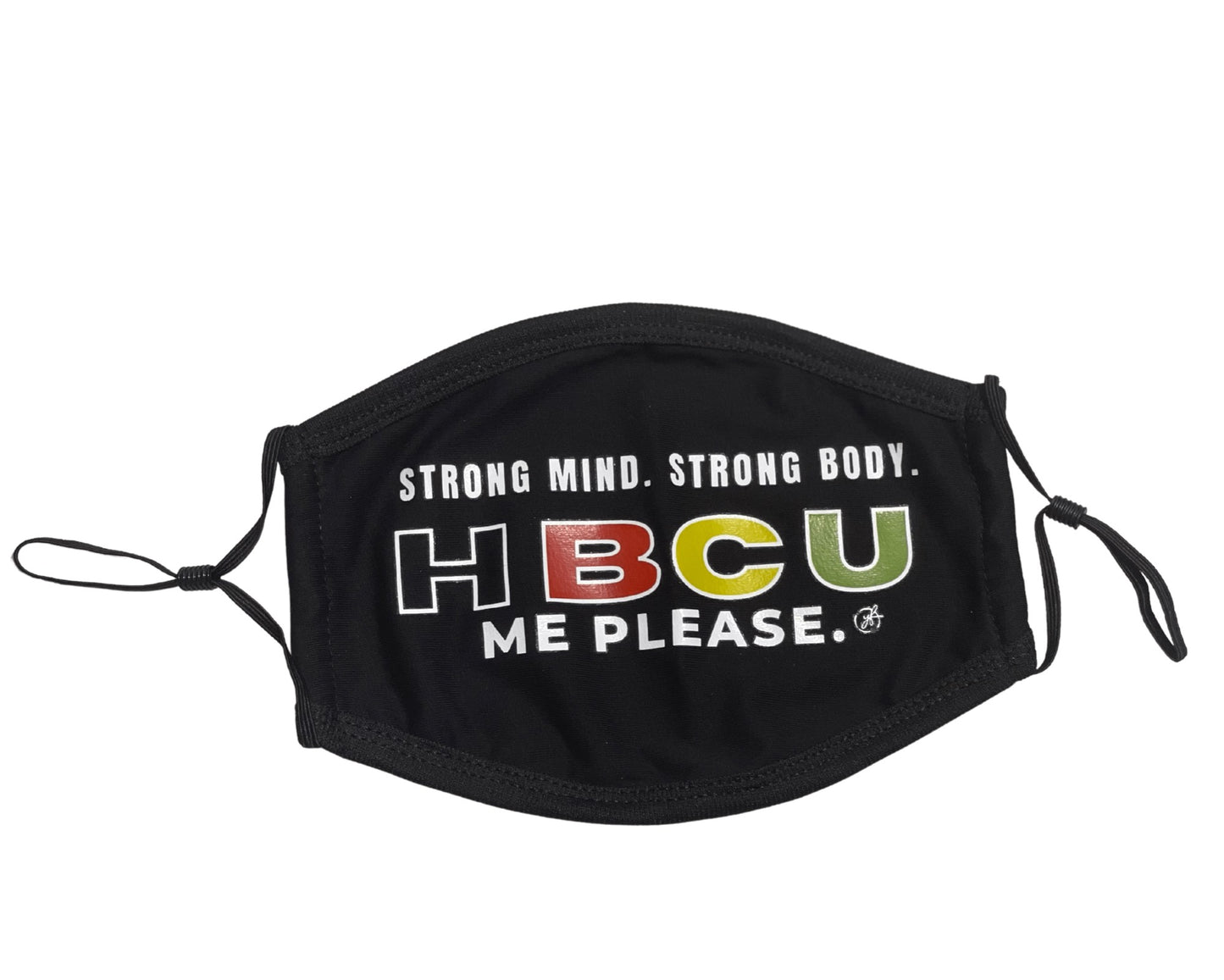 YOLO FITTED ADJUSTABLE "HBCU ME PLEASE" BLACK MASK