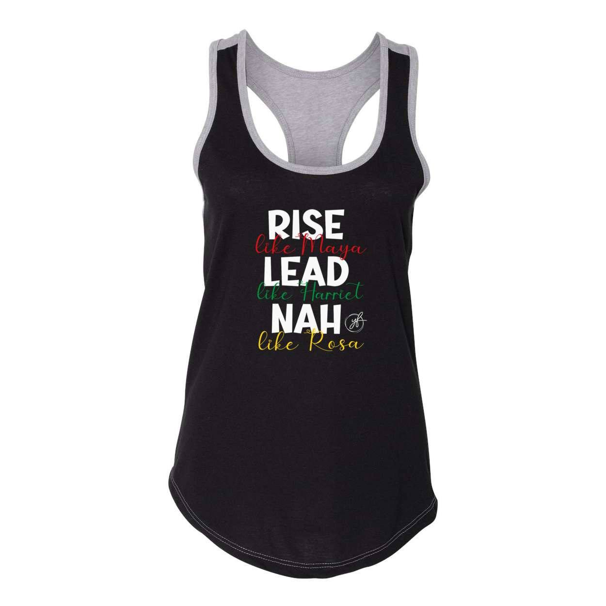 YOLO FITTED'S WOMEN LEADER HOMAGE COLOR BLOCK RACER BACK TANK