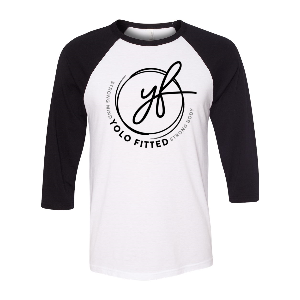 YOLO FITTED TWO-TONED 3/4 SLEEVE SIGNATURE TEE - Yolofitted
