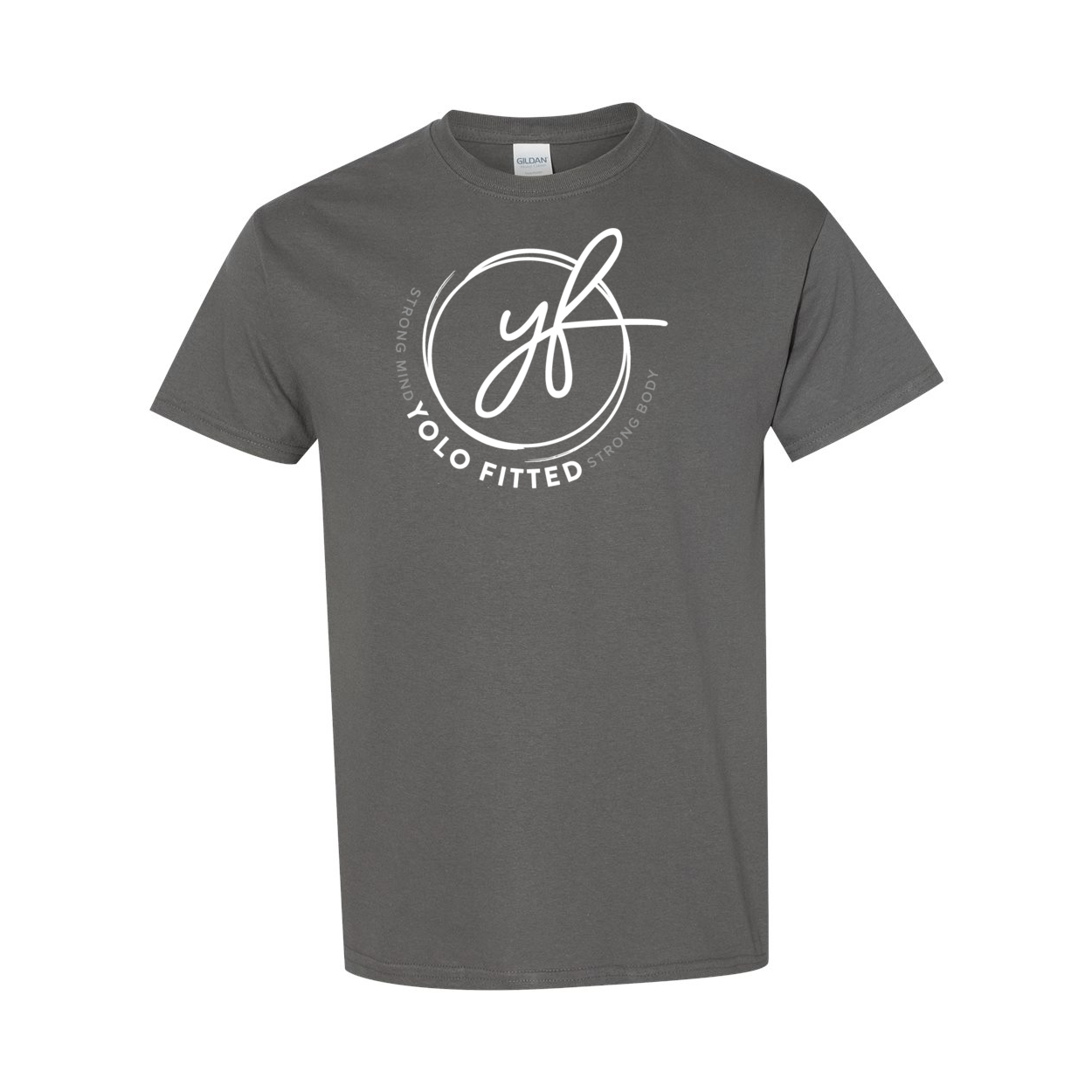 YOLO FITTED "SIGNATURE LOGO" TEE- WHITE INK