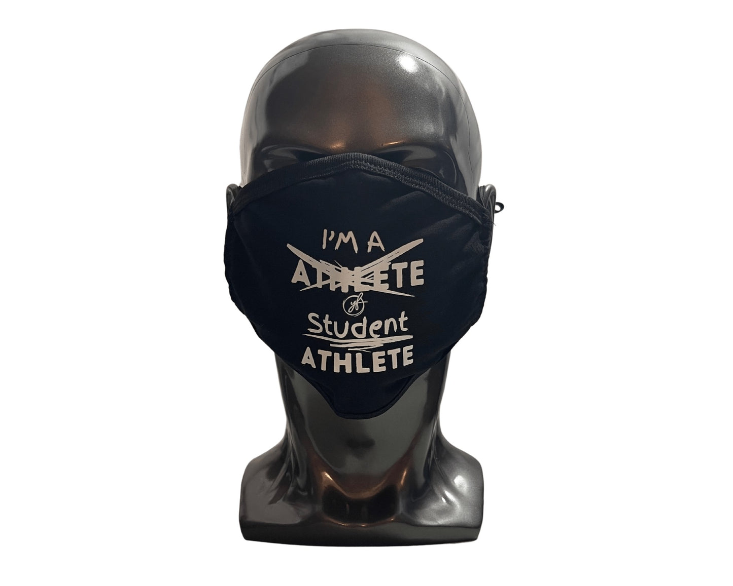 YOLO FITTED ADJUSTABLE STUDENT ATHLETE "CORRECTION" BLACK MASK