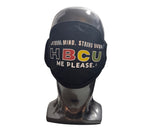 YOLO FITTED ADJUSTABLE "HBCU ME PLEASE" BLACK MASK