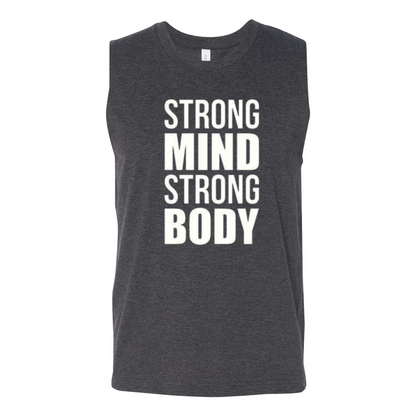 YOLO FITTED STRONG MIND STRONG BODY MEN'S  MUSCLE TANK - Yolofitted