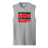 YOLO FITTED STRONG MIND, STRONG BODY MEN'S SLEEVELESS MUSCLE TANK - Yolofitted
