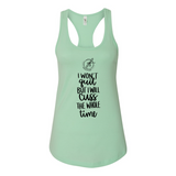 YOLO FITTED'S "I WON'T QUIT..." WOMEN'S RACER BACK TANK - Yolofitted
