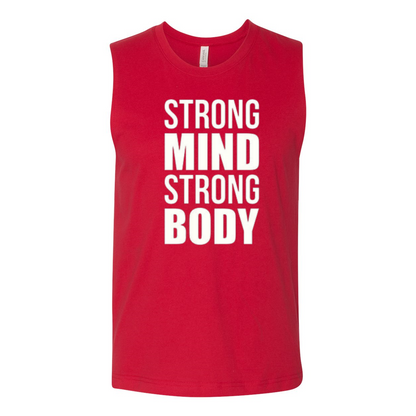 YOLO FITTED STRONG MIND STRONG BODY MEN'S  MUSCLE TANK - Yolofitted