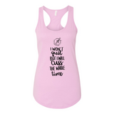 YOLO FITTED'S "I WON'T QUIT..." WOMEN'S RACER BACK TANK - Yolofitted