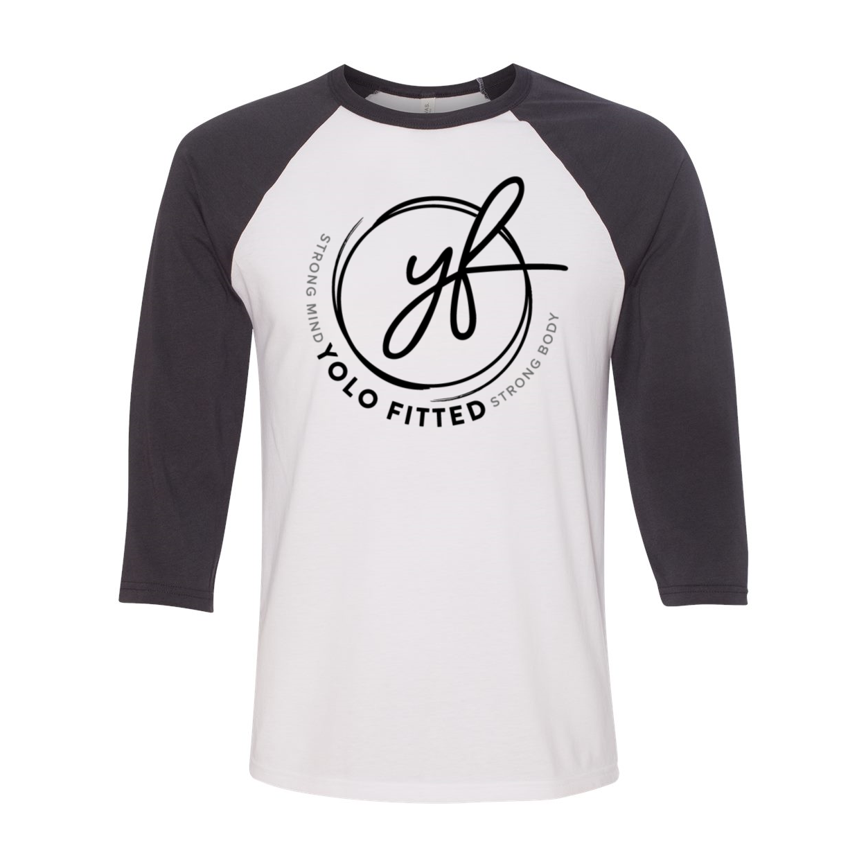 YOLO FITTED TWO-TONED 3/4 SLEEVE SIGNATURE TEE - Yolofitted