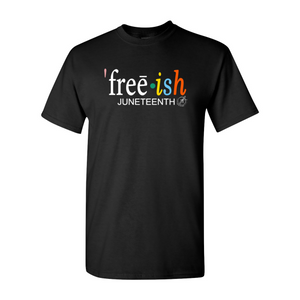 "FREE-ISH" UNISEX YOLOFITTED BLACK TEE - Yolofitted