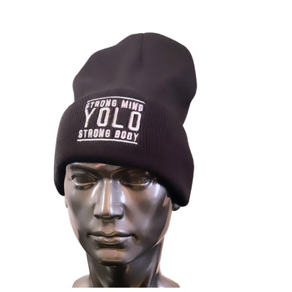 YOLO FITTED BRANDED SKULLCAP BEANIE