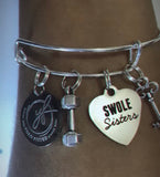 YOLO FITTED SIGNATURE "Swole Sister" Accountability Bangle Charm Bracelets - Yolofitted