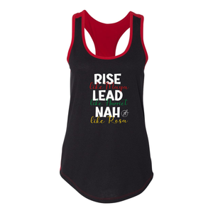 YOLO FITTED'S WOMEN LEADER HOMAGE COLOR BLOCK RACER BACK TANK