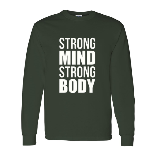 YOLO FITTED's UNISEX LS "STRONG MIND STRONG BODY" SHIRT