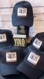 YOLO FITTED BLOCKED “YOLO” TRUCKER HAT