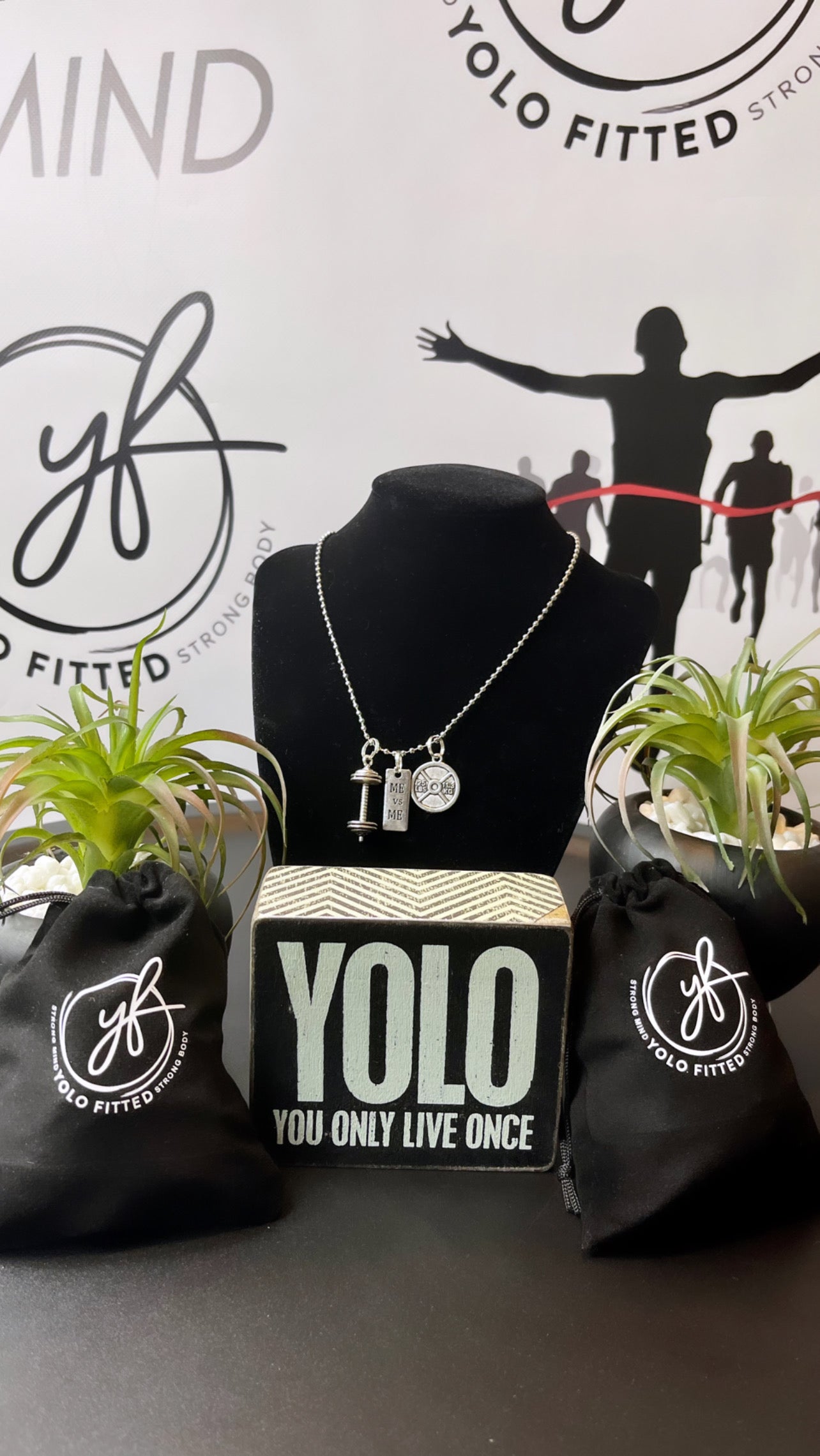 YOLO FITTED UNISEX “Me vs Me” MOTIVATIONAL NECKLACE - Yolofitted