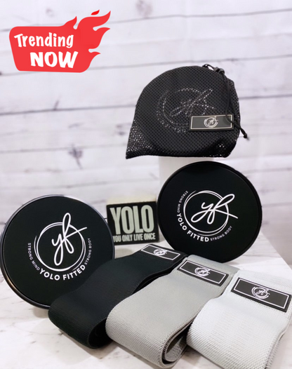 YOLO FITTED RESISTANCE BANDS & SLIDER BUNDLE - Yolofitted